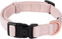 DOGISTRY Adjustable City Dog Collar, Blush, X-Small: 9 to 11-in neck, 5/8-in wide