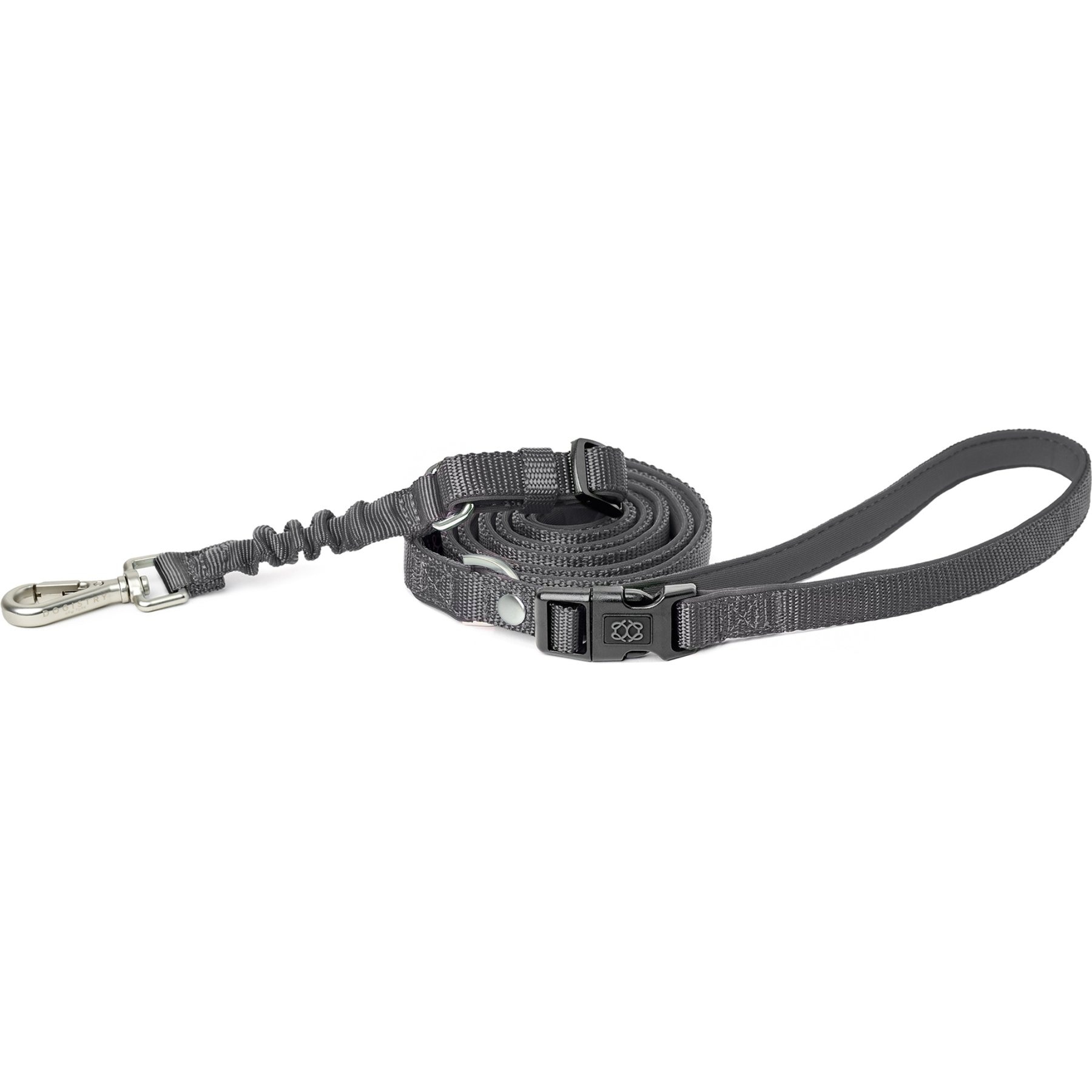 DOGISTRY 3-in-1 Adjustable City Dog Leash, Steel, Small: 6-ft long, 5/8-in wide