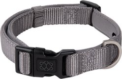 DOGISTRY Adjustable City Dog Collar, Steel, Large: 16 to 25-in neck, 1-in wide