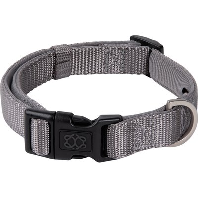 DOGISTRY DOGISTRY Adjustable City Dog Collar, Steel, X-Small: 9 to 11-in neck, 5/8-in wide