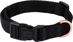 DOGISTRY Adjustable City Dog Collar, Black, Large: 16 to 25-in neck, 1-in wide