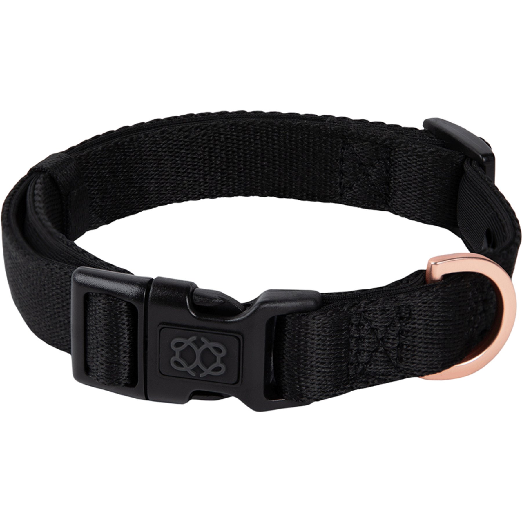 DOGISTRY Adjustable City Dog Collar, Black, Small: 11 to 18-in neck, 5/8-in wide
