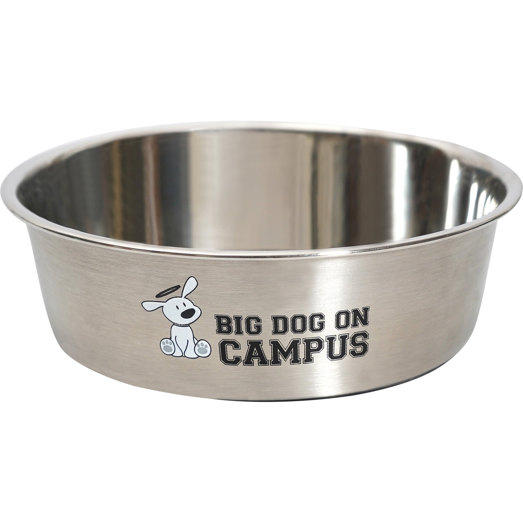 Dog is Good Big Dog On Campus Conversational Non-Skid Stainless-Steel Dog Bowl, 40-oz