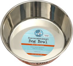 Dog is Good Dogs Dig Me Conversational Non-Skid Stainless-Steel Dog Bowl, Brown, 40-oz slide 2 of 2