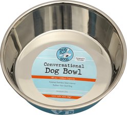 Dog is Good Love Conversational Non-Skid Stainless-Steel Dog Bowl, Blue, 40-oz slide 2 of 2