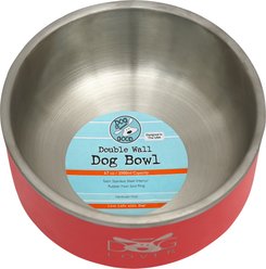Dog is Good Dog Lover SS Doublewall Non-Skid Stainless-Steel Dog Bowl, Red, 67-oz slide 2 of 2