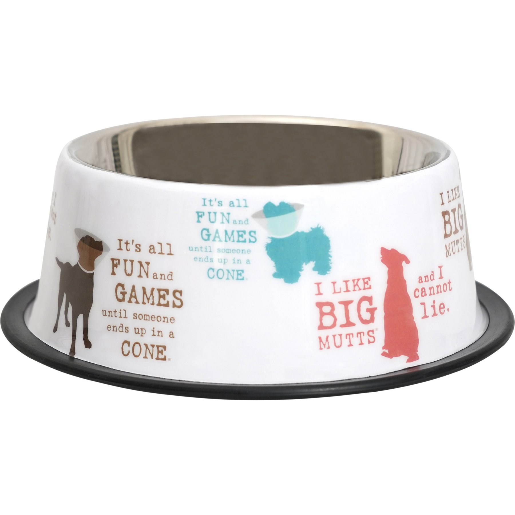 Dog is Good Diversity Stabilizer Non-Skid Stainless-Steel Dog Bowl, 32-oz
