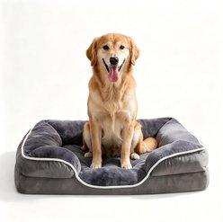 MeWang Memory Foam Orthopedic Waterproof Sofa Dog Bed with Washable Removable Cover, Grey, X-Large