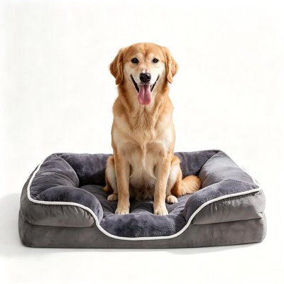 MeWang MeWang Memory Foam Orthopedic Waterproof Sofa Dog Bed with Washable Removable Cover, Grey, X-Large