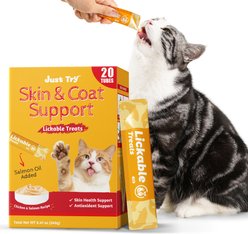 Just Try Fish Oil Lickable Cat Treats, 8.47-oz