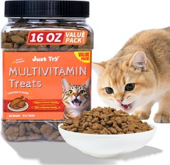 Just Try Multivitamin Crunchy Cat Treats, 16-oz