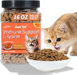 Just Try Immune Support Crunchy Cat Treats, 16-oz