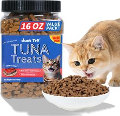 Just Try Tuna Crunchy Cat Treats, 16-oz