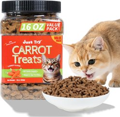 Just Try Carrot Crunchy Cat Treats, 16-oz