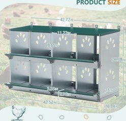 Thanaddo 8-Compartment Galvanized Steel Rustproof Metal Chicken Nest Box slide 2 of 8