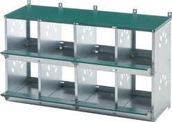 Thanaddo 8-Compartment Galvanized Steel Rustproof Metal Chicken Nest Box