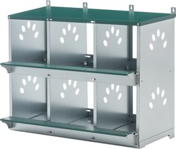 Thanaddo 6-Compartment Galvanized Steel Rustproof Metal Chicken Nest Box