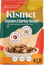Kismet Gut Health Chicken & Barley Recipe with Probiotics & Freeze-Dried Nugs Dry Dog Food, 4-lb bag