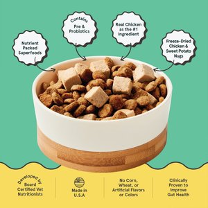 Kismet Gut Health Chicken & Barley Recipe with Probiotics & Freeze-Dried Nugs Dry Dog Food, 19-lb bag