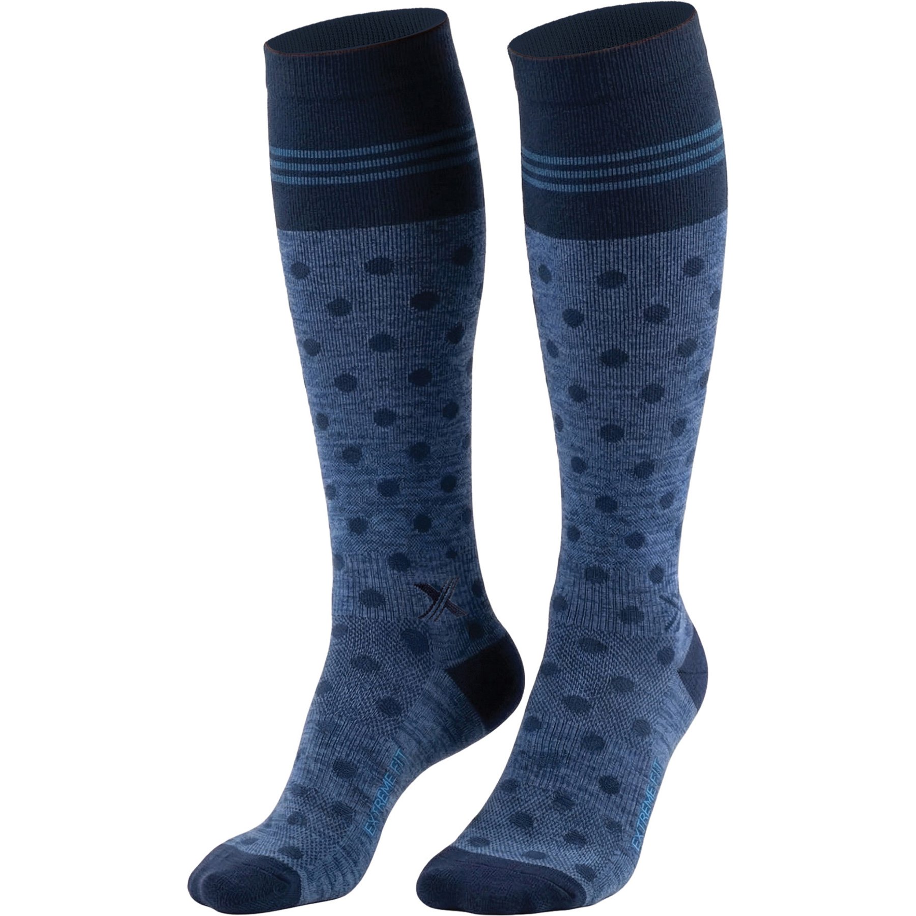 Happy Wool Premium Merino Wool Golden Hayfield Dots Horse Riding Knee-High Compression Socks, Large/X-Large