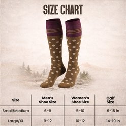 Happy Wool Premium Merino Wool Steel Hoof Dots Horse Riding Knee-High Compression Socks, Small/Medium slide 2 of 5