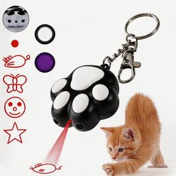 Meowvale Lovely Paw-Shaped Design Laser Pointer Cat Toy, Black