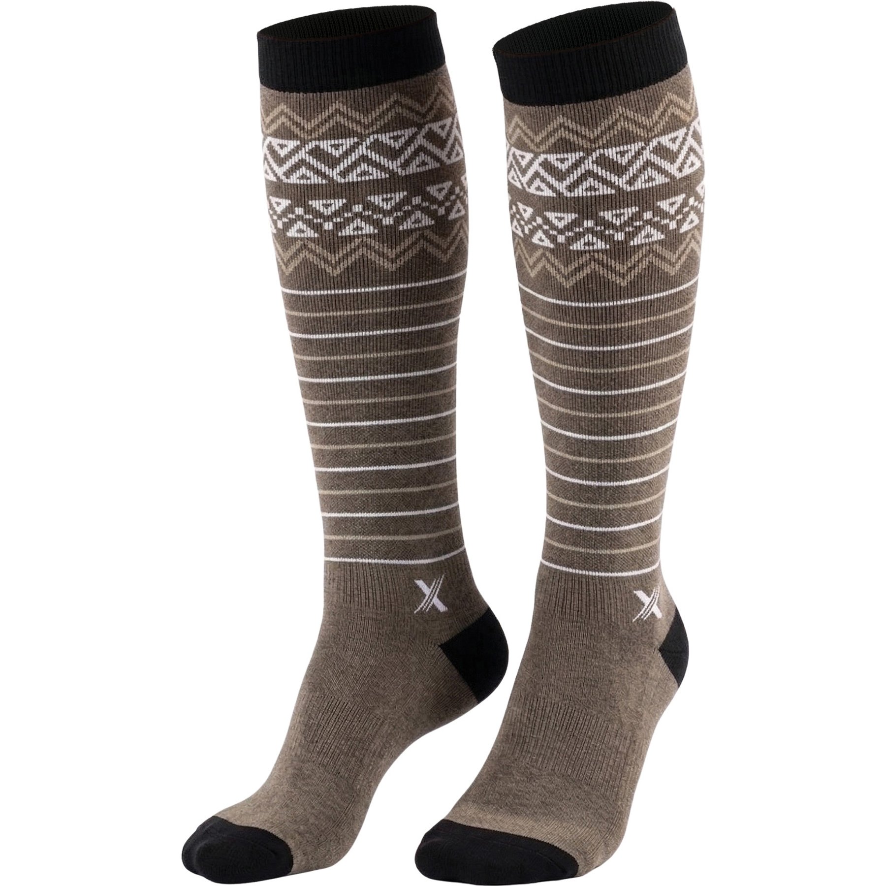 Happy Wool Premium Merino Wool Rustic Barn Nordic Horse Riding Knee-High Compression Socks, Small/Medium