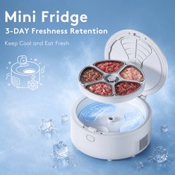 SOLOWINNER Automatic Stainless-Steel Wet Food Dog & Cat Feeder, White slide 2 of 7