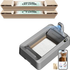 PETKIT Purobot Crystal Duo Automatic Cat Litter Box with Camera & Fresh Green Crystal Bundle