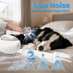 Pawimood 5-in-1 Low Noise Dog Grooming Vacuum Kit with Clipper & Steam Brush, Grey, 13.2 x 12.5 x 7.7-in slide 2 of 9