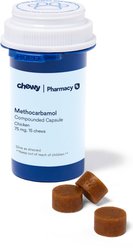 Methocarbamol Compounded Chicken Soft Chew, 75 mg, 15 chews for Veterinary use slide 1 of 3