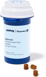 Atenolol Compounded Chicken Soft Chew, 10 mg, 15 chews for Veterinary use