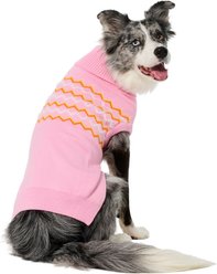 Frisco Pink Fair Isle Dog & Cat Turtleneck Sweater, Large