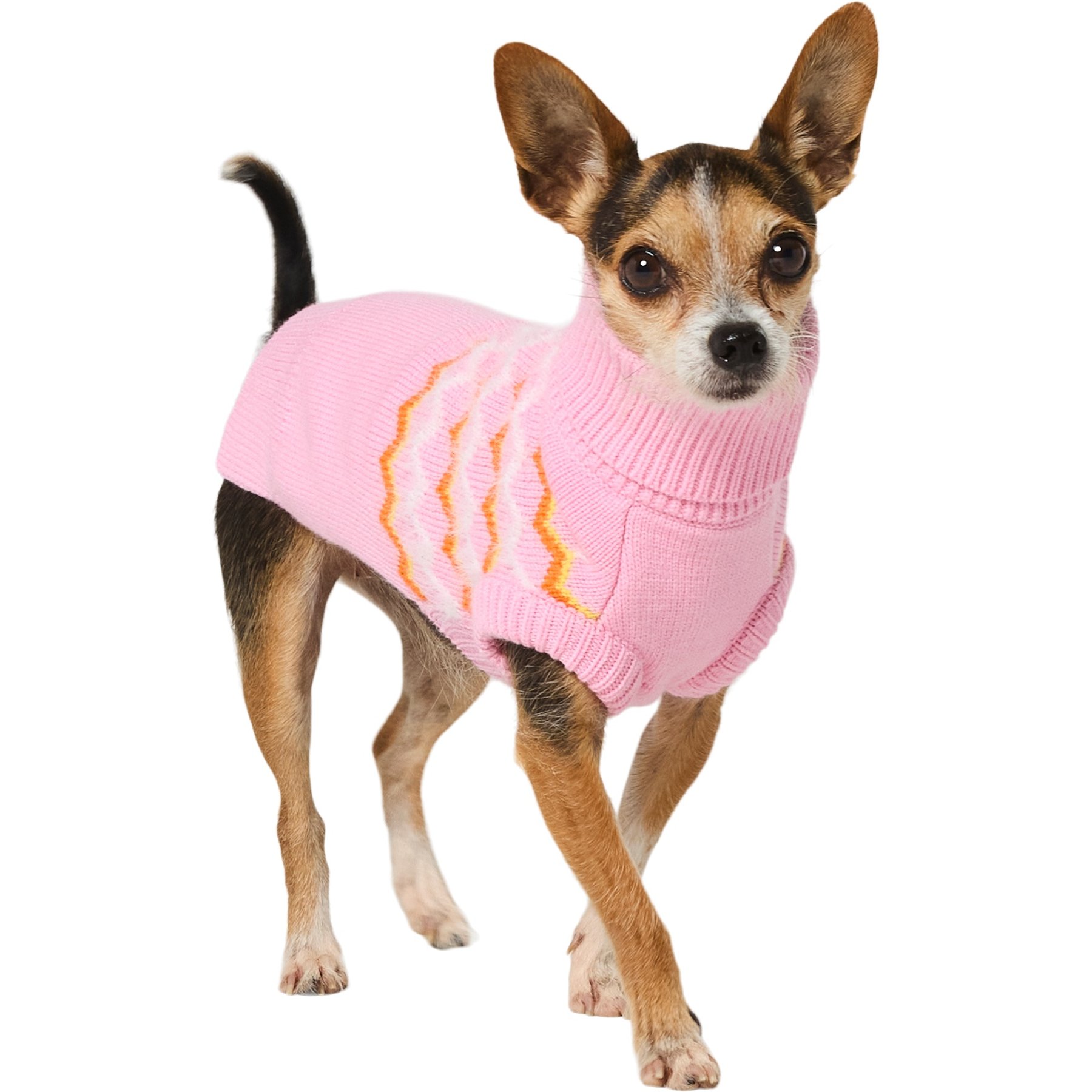 Frisco Pink Fair Isle Dog & Cat Turtleneck Sweater, X-Small