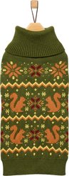 Frisco Autumn Fair Isle Green Squirrels Dog & Cat Turtleneck Sweater, X-Large slide 2 of 7