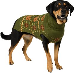Frisco Autumn Fair Isle Green Squirrels Dog & Cat Turtleneck Sweater, X-Large