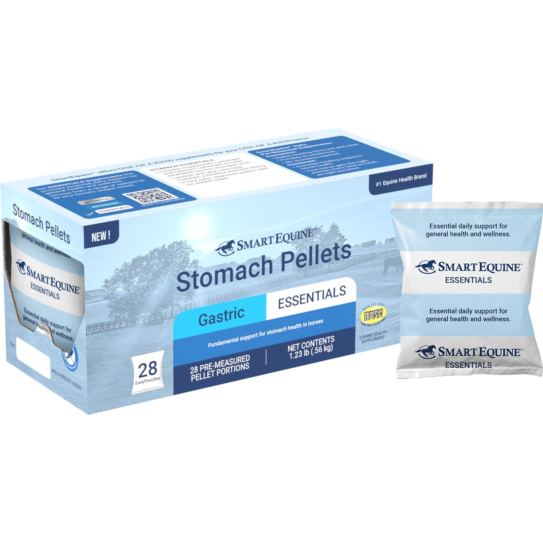 SmartPak Leg Up Stomach Pellets EasyPouch Digestive Aid for Horses