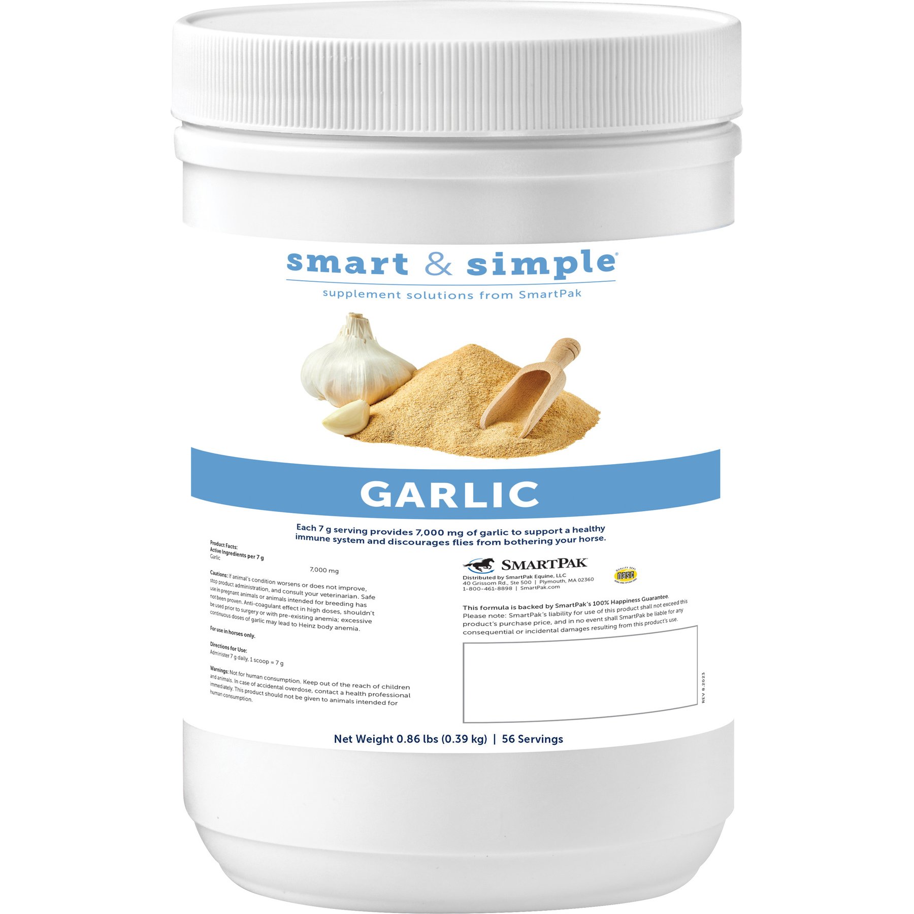 SmartPak Smart & Simple Garlic Insect Control for Horses, .86-lb bucket