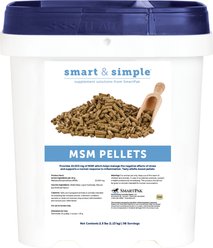 SmartPak Smart & Simple MSM Pellets Supplement for Horses, 2.5-lb bucket