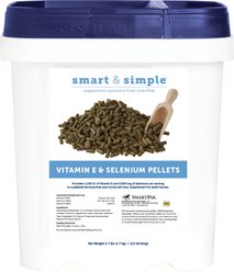 SmartPak Smart & Simple Vitamin E & Selenium Pellets Supplement for Horses, 3.7-lb bucket