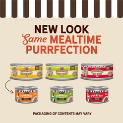 Merrick Purrfect Bistro Turkey, Beef & Chicken Recipe Variety Pack Grain-Free Pate Canned Cat Food, 3-oz, case of 24 slide 2 of 7