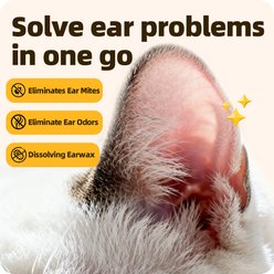 Cassiel Pet Ear Drops Infection Mites Yeast Soothing Cleansing Dog & Cat Wound Care, 0.67-fl oz bottle slide 2 of 9