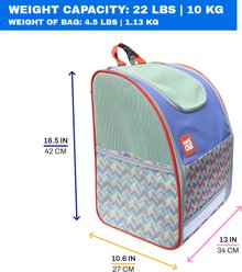 Travel Cat The Roam with Me Airline Approved Cat Backpack, Chevron Terracotta Sky slide 2 of 8