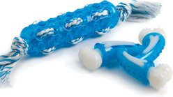 Orabites Triangle Shaped Bone Dental Chew Dog Toy, Blue slide 2 of 5