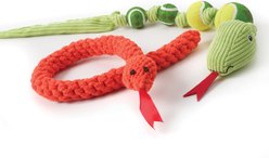 Lot's 'O Knots Tennis Knot -Snake Exercise Rope Tug Dog Toy, Green slide 2 of 3