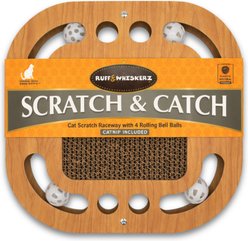 Ruff & Whiskerz R&W Catnip Scratch & Catch Box Cat Toy, Orange/Brown