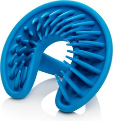 Squishface Silicone Grooming Nub Comb Dog Brush, Blue