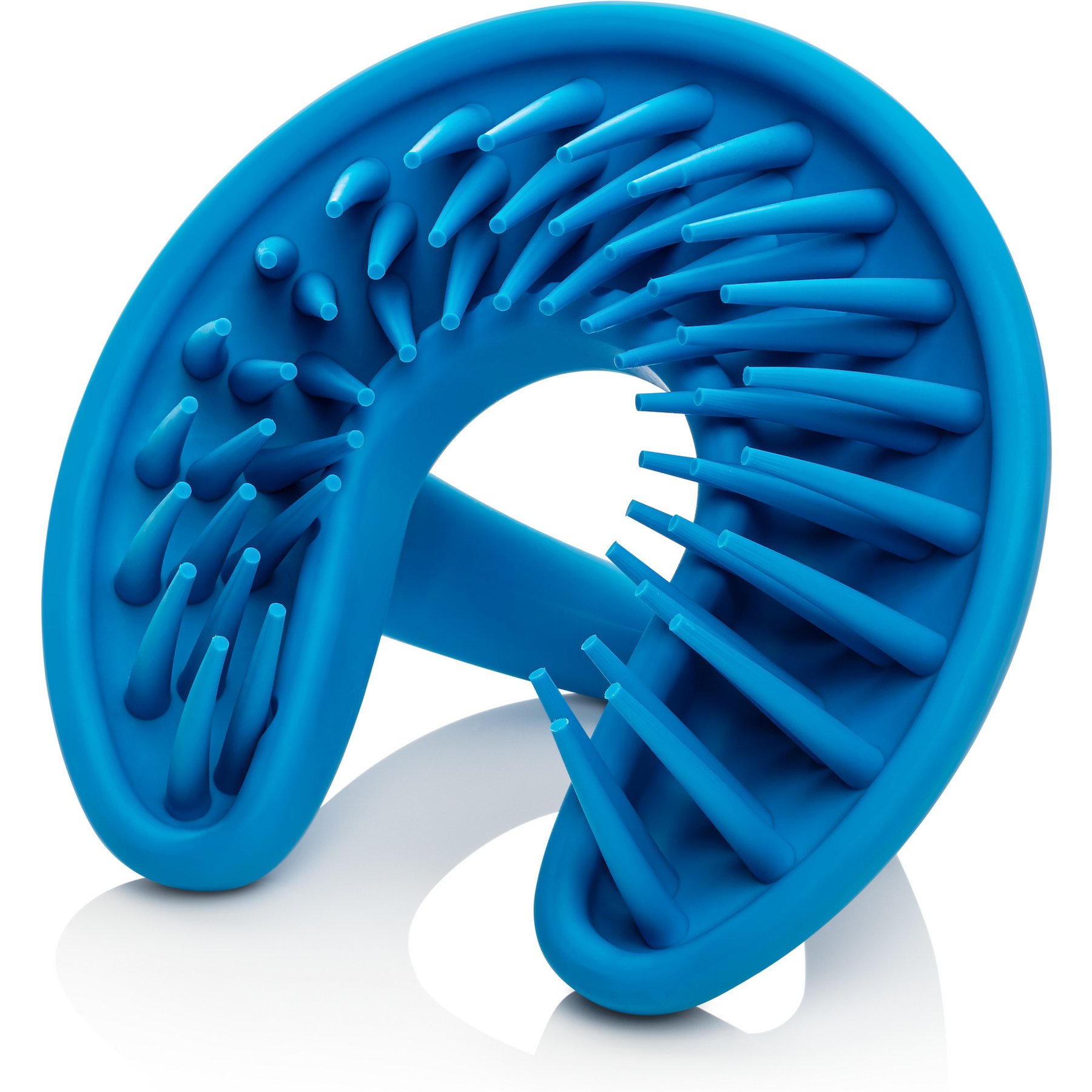 Squishface Silicone Grooming Nub Comb Dog Brush, Blue
