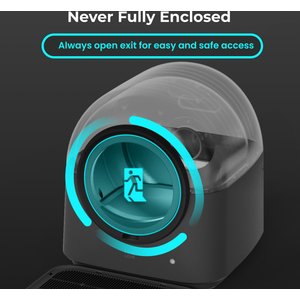 HHOLOVE Self Cleaning App Controlled Multi Tracking Automaic Cat Litter Box, Dark Grey, 21.5 x 21.5 x 23.5-in