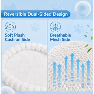 Yafylly Hammock Soft & Comfortable Seat Bed Cat Window Perch with Washable Cover, White, Medium